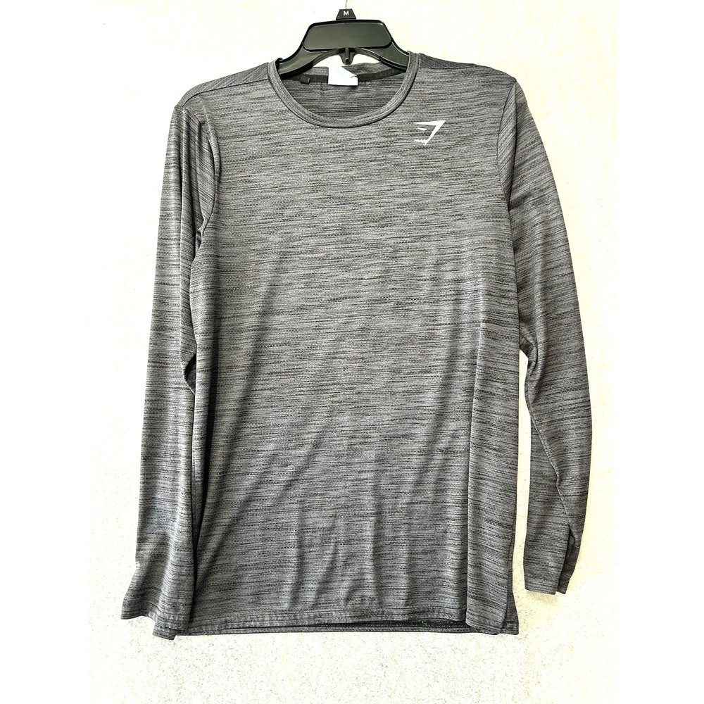 Gymshark Men's Medium Grey Long Sleeve Shirt (I3)